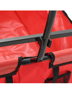 Carrello Pieghevole a Mano in Acciaio Rosso