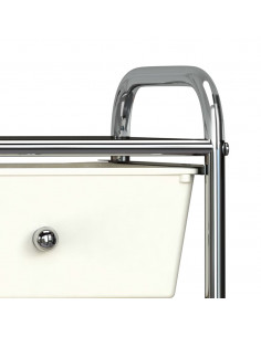 Carrello Portaoggetti Mobile con 4 Cassetti Bianco in Plastica