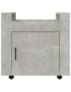Carrello Scrivania Grigio cemento 60x45x60 cm Legno Multistrato