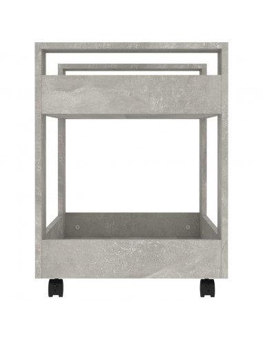 Carrello Scrivania Grigio cemento 60x45x60 cm Legno Multistrato