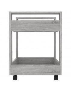 Carrello Scrivania Grigio Sonoma 60x45x60 cm Legno Multistrato