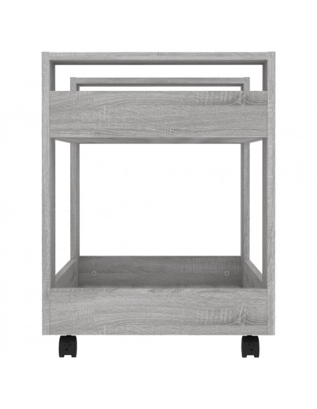 Carrello Scrivania Grigio Sonoma 60x45x60 cm Legno Multistrato