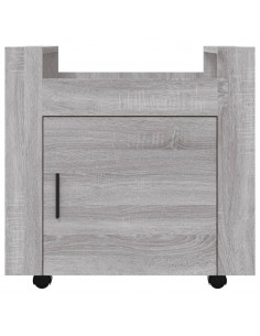 Carrello Scrivania Grigio Sonoma 60x45x60 cm Legno Multistrato
