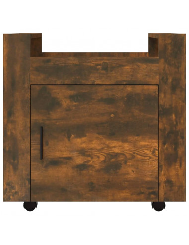 Carrello Scrivania rovere fumo 60x45x60 cm Legno Multistrato