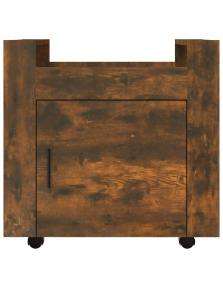 Carrello Scrivania rovere fumo 60x45x60 cm Legno Multistrato