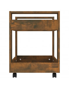 Carrello Scrivania rovere fumo 60x45x60 cm Legno Multistrato