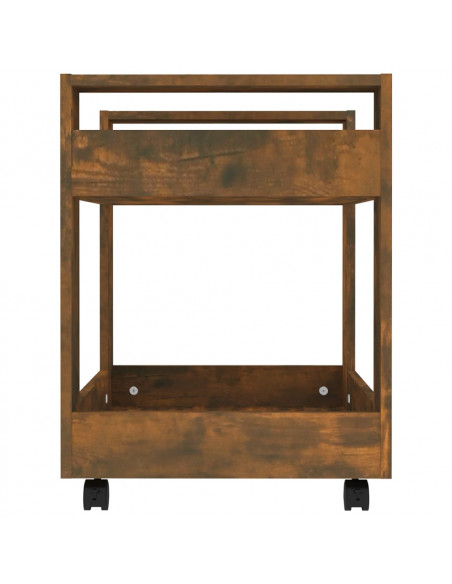Carrello Scrivania rovere fumo 60x45x60 cm Legno Multistrato