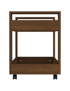 Carrello Scrivania Rovere Marrone 60x45x60 cm Legno Multistrato