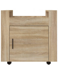 Carrello Scrivania rovere sonoma 60x45x60 cm Legno Multistrato