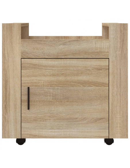 Carrello Scrivania rovere sonoma 60x45x60 cm Legno Multistrato