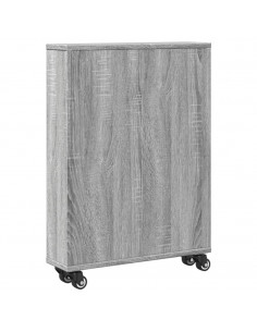 Carrello Stretto Grigio Sonoma 48x13x68 cm in Truciolato