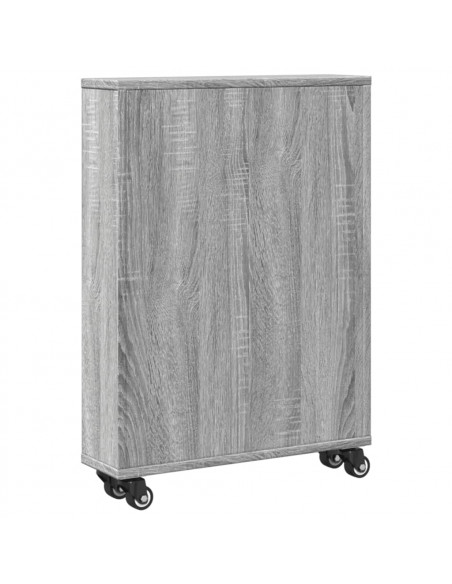 Carrello Stretto Grigio Sonoma 48x13x68 cm in Truciolato
