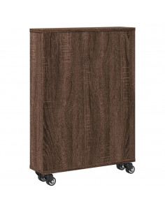 Carrello Stretto Marrone Rovere 48x13x68 cm in Truciolato