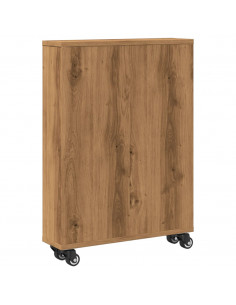 Carrello Stretto Rovere Artigianale 48x13x68 cm in Truciolato