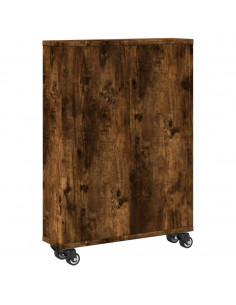 Carrello Stretto Rovere Fumo 48x13x68 cm in Truciolato