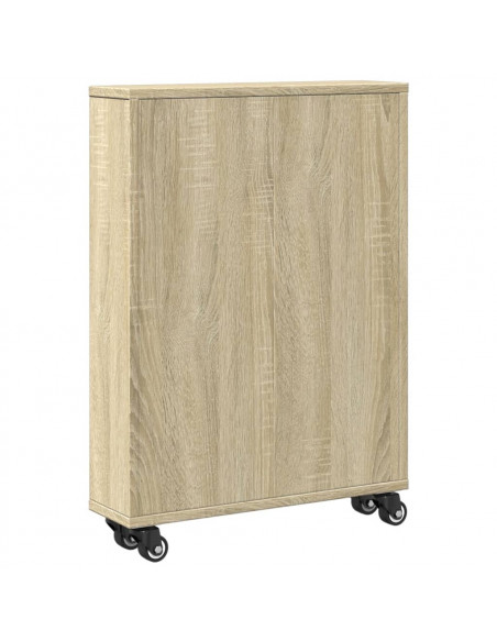 Carrello Stretto Rovere Sonoma 48x13x68 cm in Truciolato