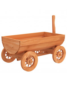 Carro Decorativo 70x43x54 cm in Legno Massello di Abete