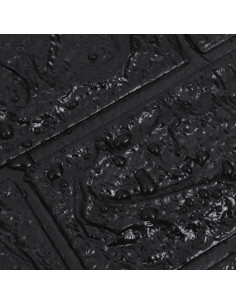 Carta da parati 3D Motivo a Mattoni Autoadesiva 20 pz Nera