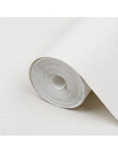 Carta da Parati 3D Tinta Unita Bianca