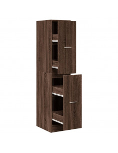 Armadietto da Farmacia Rovere Marrone 30x41x144,5 cm Truciolato 2