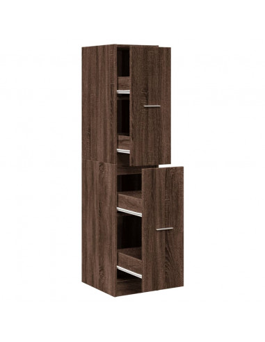 Armadietto da Farmacia Rovere Marrone 30x41x144,5 cm Truciolato