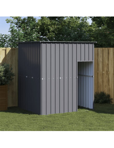 Casetta Cani con Tetto Antracite 165x153x181 cm Acciaio Zincato