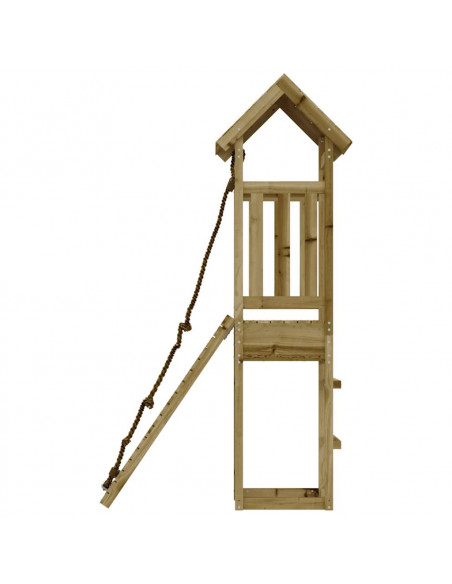 Casetta con Arrampicata in Legno di Pino Impregnato