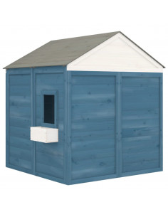 Casetta con Porta Chiudibile e Vasi Fiori Legno Massello Abete