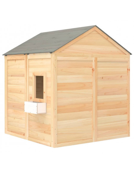 Casetta con Porta Chiudibile e Vasi Fiori Legno Massello Abete