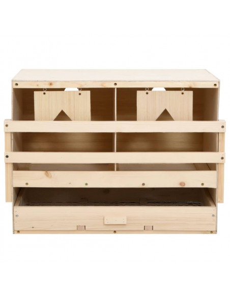 Casetta Cova per Galline 2 Scomparti 63x40x45cm Legno di Pino