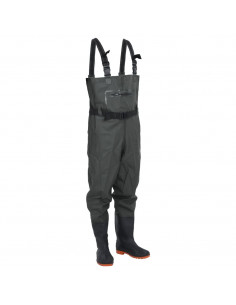 Wader con Stivali e Cintura Verde Scuro Taglia 45 2