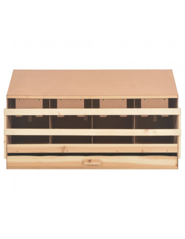 Casetta Cova per Galline 4 Scomparti 106x40x59 cm Legno di Pino