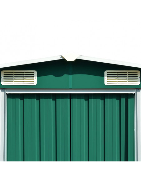 Casetta da Giardino 257x298x178 cm in Metallo Verde
