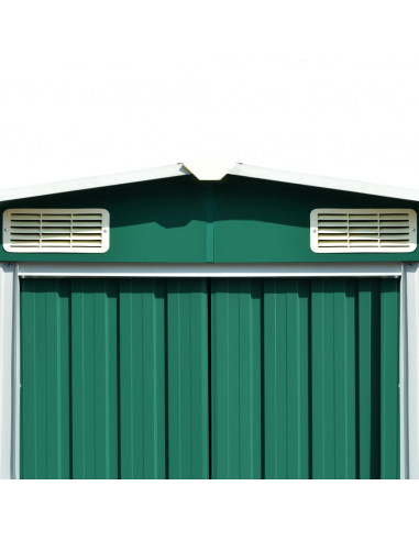 Casetta da Giardino 257x489x181 cm in Metallo Verde