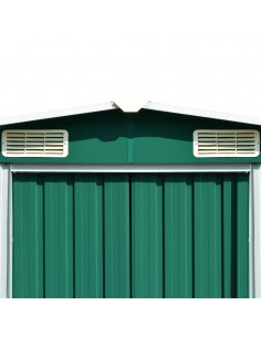 Casetta da Giardino 257x580x181 cm in Metallo Verde