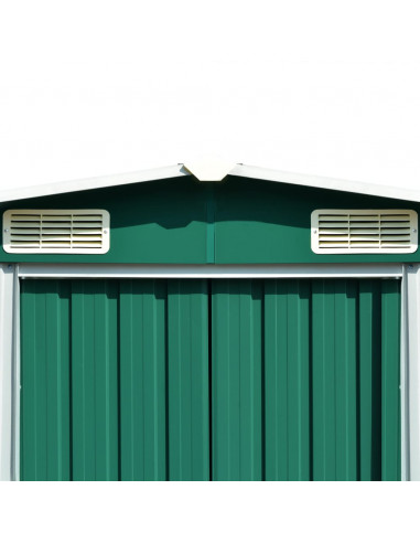 Casetta da Giardino 257x580x181 cm in Metallo Verde