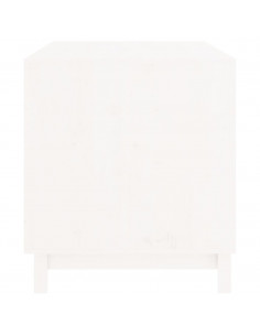 Casetta per Cani Bianca 90x60x67 cm in Legno Massello di Pino