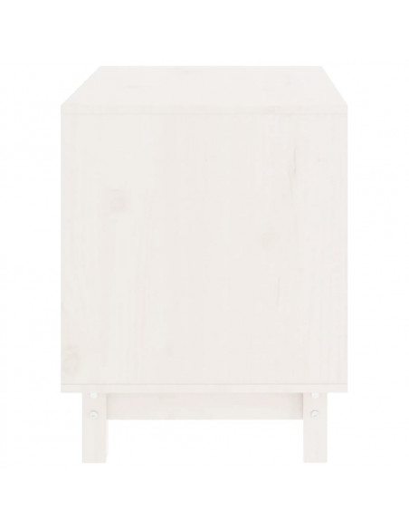 Casetta per Cani bianco 60x45x57 cm in Legno Massello di Pino