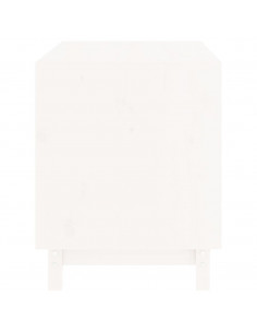 Casetta per Cani bianco 70x50x62 cm in Legno Massello di Pino