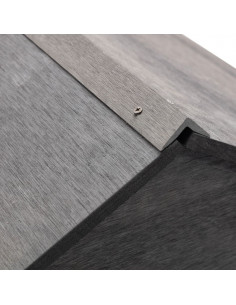 Casetta per Rimessaggio Rasaerba Grigio 80x80x70 cm in WPC