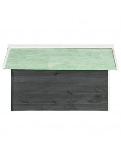 Casetta per Tosaerba Robotizzato 72x87x50cm Grigia Bianca Abete