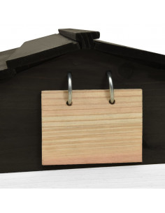 Casetta per Tosaerba Robotizzato Nero e Bianco 78x74x54cm Abete