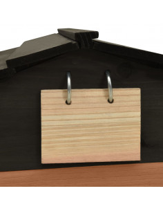 Casetta per Tosaerba Robotizzato Nero Marrone 78x74x54 cm Abete