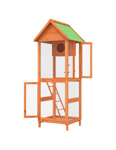 Casetta per Uccelli Marrone 60x58,5x160 cm Legno Massello Pino