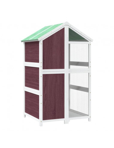 Casetta per Uccelli Moka 97x81x152 cm in Legno Massello di Pino