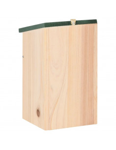 Casette per Uccelli 10 pz in Legno Massello di Abete 12x12x22cm