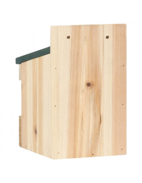 Casette per Uccelli 4 pz 12x16x20 cm in Legno di Abete