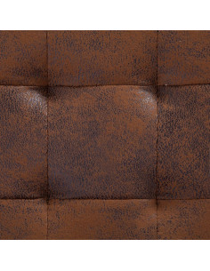 Cassapanca 87,5 cm Marrone in Similpelle Scamosciata