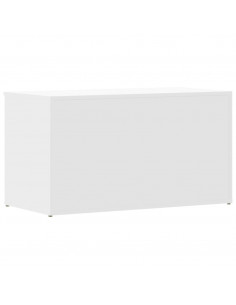 Cassapanca Bianca 84x42x46 cm in Legno Ingegnerizzato