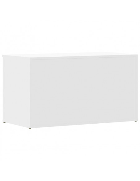 Cassapanca Bianca 84x42x46 cm in Legno Ingegnerizzato